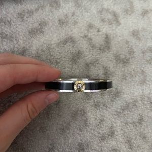 Henri Bendel Black and Silver Bangle Bracelet
